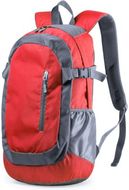 Selkäreppu Densul backpack, punainen liikelahja logopainatuksella