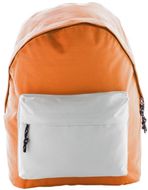 Selkäreppu Discovery backpack, valkoinen, oranssi liikelahja logopainatuksella