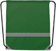 Selkäreppu Lemap reflective drawstring bag, vihreä liikelahja logopainatuksella