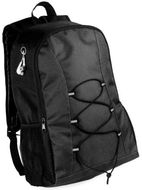 Selkäreppu Lendross backpack, musta liikelahja logopainatuksella