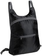 Selkäreppu Mathis foldable backpack, musta liikelahja logopainatuksella