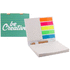 Siirrettävä kirjanmerkki CreaStick Combo Plus custom sticky notepad, valkoinen liikelahja logopainatuksella