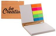 Siirrettävä kirjanmerkki CreaStick Combo Plus Eco custom sticky notepad, luonnollinen liikelahja logopainatuksella