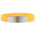 Silikoniranneke Platty wristband, keltainen liikelahja logopainatuksella