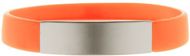 Silikoniranneke Platty wristband, oranssi liikelahja logopainatuksella