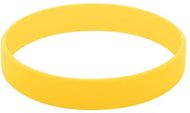 Silikoniranneke Wristy silicone wristband, keltainen liikelahja logopainatuksella