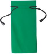 Silmälasikotelo Milla pouch, musta, vihreä liikelahja logopainatuksella