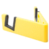 Tablettiteline Laxo mobile holder, keltainen, musta liikelahja logopainatuksella
