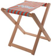 Taittuva tuoli/palli Nissi custom beach stool, valkoinen liikelahja logopainatuksella