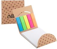 Tarttuva paperinippu CreaStick Combo C Eco custom sticky notepad, luonnollinen liikelahja logopainatuksella