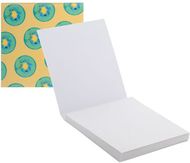Tarttuva paperinippu CreaStick Note M custom sticky notepad, valkoinen liikelahja logopainatuksella