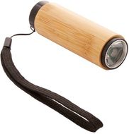 Taskulamppu Bloomen bamboo flashlight, luonnollinen liikelahja logopainatuksella
