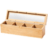 Tee varuste Zirkony bamboo tea box, luonnollinen liikelahja logopainatuksella
