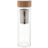 Termospullo Andina glass thermo bottle, luonnollinen, läpinäkyvä liikelahja logopainatuksella