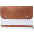 Tietokonepussi Brack RPET laptop pouch, harmaa, ruskea liikelahja logopainatuksella