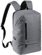 Tietokonereppu Mordux antibacterial backpack, harmaa-tuhka, musta liikelahja logopainatuksella