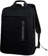 Tietokonereppu Nevium backpack, musta liikelahja logopainatuksella