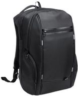 Tietokonereppu Zircan backpack, musta liikelahja logopainatuksella
