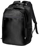 Tietokoneselkäreppu Polack RPET backpack, musta liikelahja logopainatuksella