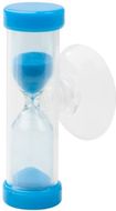 Tiimalasi Sandy sand timer, sininen, läpinäkyvä liikelahja logopainatuksella