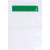 Tiivis pussi Kirot waterproof tablet case, läpinäkyvä, vihreä liikelahja logopainatuksella