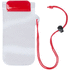 Tiivis pussi Waterpro waterproof mobile case, punainen, läpinäkyvä liikelahja logopainatuksella