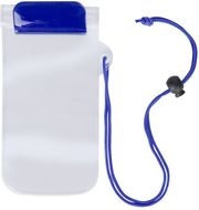 Tiivis pussi Waterpro waterproof mobile case, tummansininen, läpinäkyvä liikelahja logopainatuksella