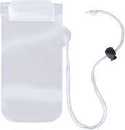 Tiivis pussi Waterpro waterproof mobile case, valkoinen, läpinäkyvä liikelahja logopainatuksella