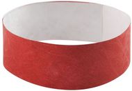 Tunnistusranneke Events wristband, punainen liikelahja logopainatuksella