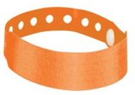 Tunnistusranneke Multivent wristband, oranssi liikelahja logopainatuksella
