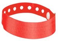 Tunnistusranneke Multivent wristband, punainen liikelahja logopainatuksella