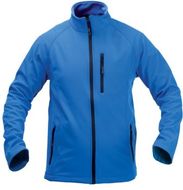 Tuulitakki Molter softshell jacket, sininen, musta liikelahja logopainatuksella