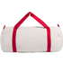 Urheilukassi Simaro sports bag, luonnollinen, punainen liikelahja logopainatuksella