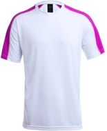 Urheilupaita Tecnic Dinamic Comby sport T-shirt, valkoinen, fuksia liikelahja logopainatuksella