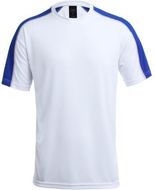 Urheilupaita Tecnic Dinamic Comby sport T-shirt, valkoinen, sininen liikelahja logopainatuksella