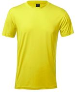 Urheilupaita Tecnic Layom sport T-shirt, keltainen liikelahja logopainatuksella