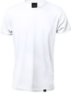 Urheilupaita Tecnic Markus RPET sport T-shirt, valkoinen liikelahja logopainatuksella