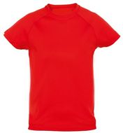Urheilupaita Tecnic Plus K kids sport T-shirt, punainen liikelahja logopainatuksella