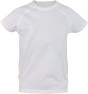Urheilupaita Tecnic Plus K kids sport T-shirt, valkoinen liikelahja logopainatuksella