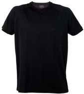 Urheilupaita Tecnic Plus T sport T-shirt, musta liikelahja logopainatuksella