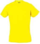 Urheilupaita Tecnic Plus T sport T-shirt, neon-keltainen liikelahja logopainatuksella