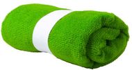 Urheilupyyhe Kefan towel, vihreä liikelahja logopainatuksella