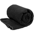 Urheilupyyhe Risel RPET towel, musta liikelahja logopainatuksella