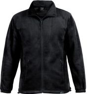 Urheilutakki Diston RPET fleece jacket, musta liikelahja logopainatuksella