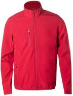 Urheilutakki Scola RPET softshell jacket, punainen liikelahja logopainatuksella
