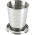 Uudelleen käytettävä muki Nautilus foldable cup, hopea liikelahja logopainatuksella