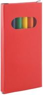 Värikynä Garten 6 pc pencil set, punainen liikelahja logopainatuksella