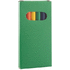 Värikynä Garten 6 pc pencil set, vihreä liikelahja logopainatuksella