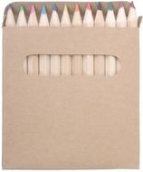 Värikynä Lea set of 12 pencils, luonnollinen liikelahja logopainatuksella