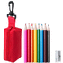 Värikynä Migal coloured pencil set, punainen liikelahja logopainatuksella